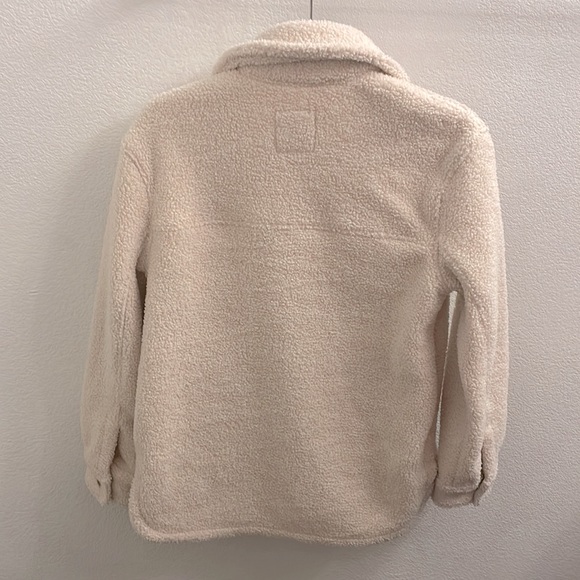 Abercrombie & Fitch Cream Sherpa Shirt Jacket - Picture 8 of 8
